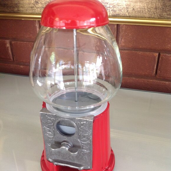 Vintage Red Carousel Gumball Machine - Picture 1 of 5